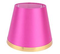 Abat-jour en tissu artisanal, Abat-jour de table décoratif moderne E27, pièce de rechange for ampoule à pince E27, lustre, lampadaire vertical, abat-jour à bougie(Rose Red)