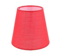 Abat-jour en Tissu Rouge, Forme Tambour pour Lampe de Table, 14x14x13cm | Cadre Métallique Rigide, Ouverture Supérieure Standard, Anneaux Réducteurs à Clipser ou Visser, Style Macaron