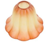 Abat-jour en Verre Couleur Dorée E27 Forme Cloche, Style Floral Rustique | Verre de Rechange pour Luminaire, Transmission Douce et Texture Fine, pour Salons et Salles de Lecture