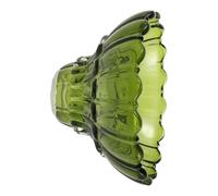 Abat-jour en Verre Floral Vert Suspendre Luminaire, Trou 3,5 CM | Finition Mate Givrée, Bords Polis et Doux, Diffusion Lumineuse Homogène, Adapté au Plafonnier, Lampadaire, Espace Vasque