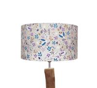 Abat-Jour Feuilles et Oiseaux Grège - Déco Nature Campagne Chic, plafonnier, Ø 35 cm