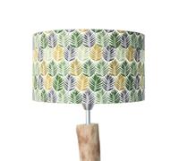 Abat-Jour Feuilles Exotiques Vertes - Déco Tropicale Nature, pied de lampe, Ø 35 cm