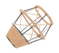 Abat-jour Industriel Rustique en Fer et Corde Tressée pour Douille E27 | Cage Métallique, Ouverture 1cm, Installation Facile, Remplacement D’ombre, Salon et Salle à Manger