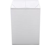 Abat-jour Lampe Carré Blanc en Tissu pour Ampoule E27, Cadre Fer | Abat-jour de Rechange, Forme Simple, Réduit L’éblouissement, pour Lampes de Bureau ou Lampadaires, Intérieur