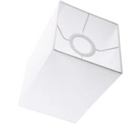 Abat-jour Lampe Carré en Fer pour E27, Décoratif et Élégant | Blanc, Trou 42mm Bague de Fixation, Cuisine et Chambre, Lumière Adoucie