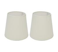 Abat-jour lampe de table, Cylindrique Tissu Blanc E14, Lumière Douce pour Salon Bureau Chambre, Abat-jour Lampadaire Intérieur, Décoration Maison
