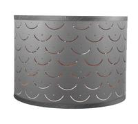 Abat-jour Maison Demi-cercle Ondulé en Tissu Fer, Remplacement Léger | Installation Simple, Structure Délicate, pour Lampe de Chevet, Lampadaire et Plafonnier, Style Sobre