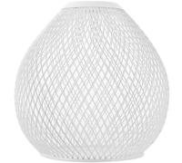 Abat Jour Metal Abat-jour de Plafonnier en Fer Maille Blanche | Couvercle de Lumière en Treillis Métallique, Trou 42mm, Style Vintage, pour Lampe Suspendre