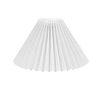 Abat-jour moderne en forme d'éventail avec couvercle anti-poussière Blanc 28 cm