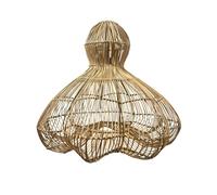 Lumisky Abat-jour RONDA rotin naturel H53 cm style bohème pour monture électrique E27