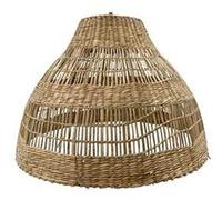 Abat jour naturel MERIDA en herbe marine style bohème H34cm pour monture électrique E27