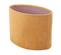 Abat Jour Ovale, 12.5×18×23cm Universel E27 E14 Moderne Abat Jour en Tissu, Petit Couvercle de Lampe pour Lampe de Chevet de Table(Doré)