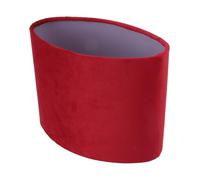 Abat Jour Ovale, 12.5×18×23cm Universel E27 E14 Moderne Abat Jour en Tissu, Petit Couvercle de Lampe pour Lampe de Chevet de Table(Vin Rouge)