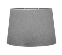Ostaria 97122 Abat jour ovale gris clair - Dimensions : base 31 cm x haut 19 cm x hauteur 20,5 cm - Inclus Adaptateur / réducteur amovible pour douille E14/E27