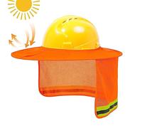 Abat-jour pour casque de sécurité | Protection du cou pare-soleil pour casque de sécurité à bord complet | Pare-soleil respirant pour le cou haute visibilité pour les accessoires de casques de Fukamou