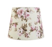 Abat-Jour Pour Lampe Suspendue E27 Rose Motif Fleurs Ø38Cm Conique Tissu WILLOW
