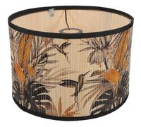 Abat Jour pour Plafonnier en Bambou Imprimé, Compatible E27 | Décor Lumineux Simple, Couvercle de Lampe, Installation Facile, Lumière Douce, Chambre Maison, Métal