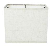 Abat-jour Rectangulaire en Lin Beige E27, Style Rétro | Amovible, Surface Textile Rustique, pour Douille E27, Ambiance Douce, Chambre, Bureau