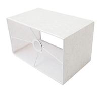 Abat-jour Rectangulaire en Tissu Beige E27 pour Bibliothèque et Étude | Abat Jour 40cm Diametre, Accessoire Lumineux Décoratif, Fer et Tissu, Installation Facile