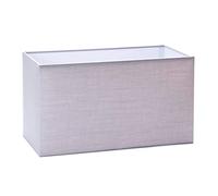 Abat-jour rectangulaire en tissu, E27, gris, 32x16x18cm