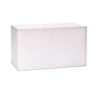 Abat-jour rectangulaire en tissu pour lampe de table, lampadaire, E27 (32 x 16 x 18 cm, blanc)