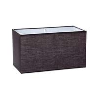 Abat-jour rectangulaire en tissu pour lampe de table, lampadaire, E27 (32 x 16 x 18 cm, noir)
