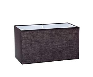 Abat-jour rectangulaire en tissu pour lampe de table, lampadaire, E27 (32 x 16 x 18 cm, noir)
