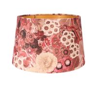 Abat-jour rond de 30 cm, style baroque néerlandais – Tissu rose – Collection Bentley
