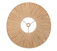 Abat-jour Rond Suspendu Tissé Style Japonerie en Papier et Métal | Aspect Rotin, Structure Légère et Stable, Compatible LED, pour Plafonnier et Déco Maison