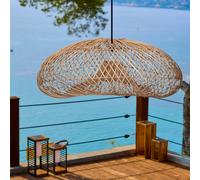 Abat jour sevia en rotin style bohème h35cm pour monture électrique e27