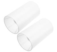 Abat-jour Simple 2 Pièces en Lin Métal, pour Lampes de Table | Cylindre Blanc, Réduit L’Éblouissement, pour Chambre ou Salle à Manger, Montage E27