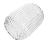 Abat-jour Suspendu E27 Vintage Côtelé en Verre Transparent | Profil Cylindre Inspiré Lanterne, Lumière Douce sans Éblouissement, pour Salle à Manger et Café