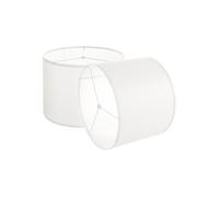 VEVOR Abat-jour tambour, 2 pcs, 33x33x25 cm, abat-jour de remplacement moyen en lin pour lampes de table, lampadaires et suspensions, housse de rechange pour lampe, assemblage facile, lin blanc cassé