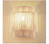 Abat-jour - TECTAKE - Applique murale LIGNEA LUX en jute avec structure en acier style bohème 40W