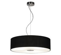 Abat-jour textile suspension plafonnier salon salle à manger éclairage lampe suspendue en verre noir LEDINO 50230000001022