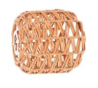 Abat-jour Tissé à Main en Rotin Synthétique, Style Rétro | Remplacement Décoratif, Forme Cylindre, Teinte Kaki, pour Appliques Murales et Lampes de Table