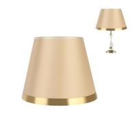 Abat-Jour Tissu E27 Or ∅ 25,4cm/10 Pouces pour Lampe de Table et Lampadaire | Couvercle de Lampe Simple et Européen, Décoration Lampe de Table de Chambre Bureau Salon et Hotel, Fournitures de Lampadaire