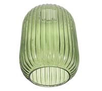 Abat Jour Vintage en Verre Cylindrique Vert pour Pendante | Verre Strié Brillant, Facile à Nettoyer et Installer, pour Café, Restaurant, Lampe de Bureau
