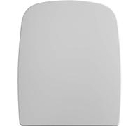 Abattant de toilette, carré, charnières en acier inoxydable, blanc, 37,5 x 45,5 cm