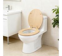 Abattant de toilette en bois MDF de 43/46/48 cm, couvercle de toilette en alliage pour usage domestique, gamme d'abattants universels, accessoires de toilette, universel, renforcé et incassable, durab