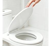 Abattant de toilette ovale allongé, fermeture douce et silencieuse, charnières à dégagement rapide, facile à nettoyer et à installer, en polypropylène blanc résistant, universel, gamme d'abattants de 