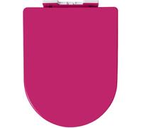 Abattant de toilette robuste à fermeture douce avec libération rapide, charnières ergonomiques réglables, design familial, disponible en 6 couleurs pour salles de bains modernes, orange