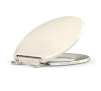 Abattant de toilette rond avec libération rapide et fixation rapide, siège de toilette en plastique avec fermeture douce, facile à installer et à nettoyer, s'adapte à la plupart des toilettes rondes