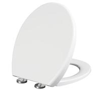 Abattant de toilette rond en résine à fermeture douce, couvercle à dégagement rapide avec couvercle en acrylique motif vie marine pour salles de bains sur le thème de l'océan 41,9 cm