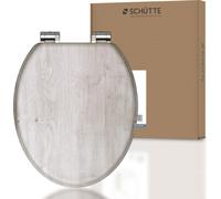 Abattant de toilette SCHÜTTE MDF BOIS CLAIR, abattant de toilette avec fermeture souple et noyau en bois, abattant de toilette avec motifs imprimés