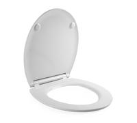 Abattant de toilette ultra-fin Beldray Anti-Bac - Couvercle à fermeture douce, facile à installer et à retirer, s’adapte à la plupart des toilettes de taille standard, siège 37,3 x 45,4 cm (l x p)