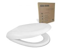 Abattant de toilette universel Aqua Bagno Crown Crown Universal O-Form Premium - Abattant de toilette en polypropylène de haute qualité à fermeture souple - amovible - siège de toilette - easyclean