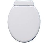 Abattant de toilette universel Haro 7200002 noir, avec couvercle, charnière et panneau arrière en acier inoxydable