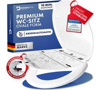 Abattant de toilettes - Siège de WC avec système d'abaissement automatique - Siège de toilettes antibactérien avec fonction Quick-Release