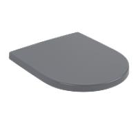 Abattant de toilettes Villeroy & Boch Subway 3.0 8M42S1i4, charnières en acier inoxydable, système QuickRelease et fermeture amortie, revêtement en céramique graphite.